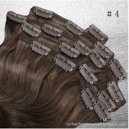 Remy Hair Extension, Remy Human Hair Clip in Hair Extension (dark color) , Human Hair Extension, Remy Hair